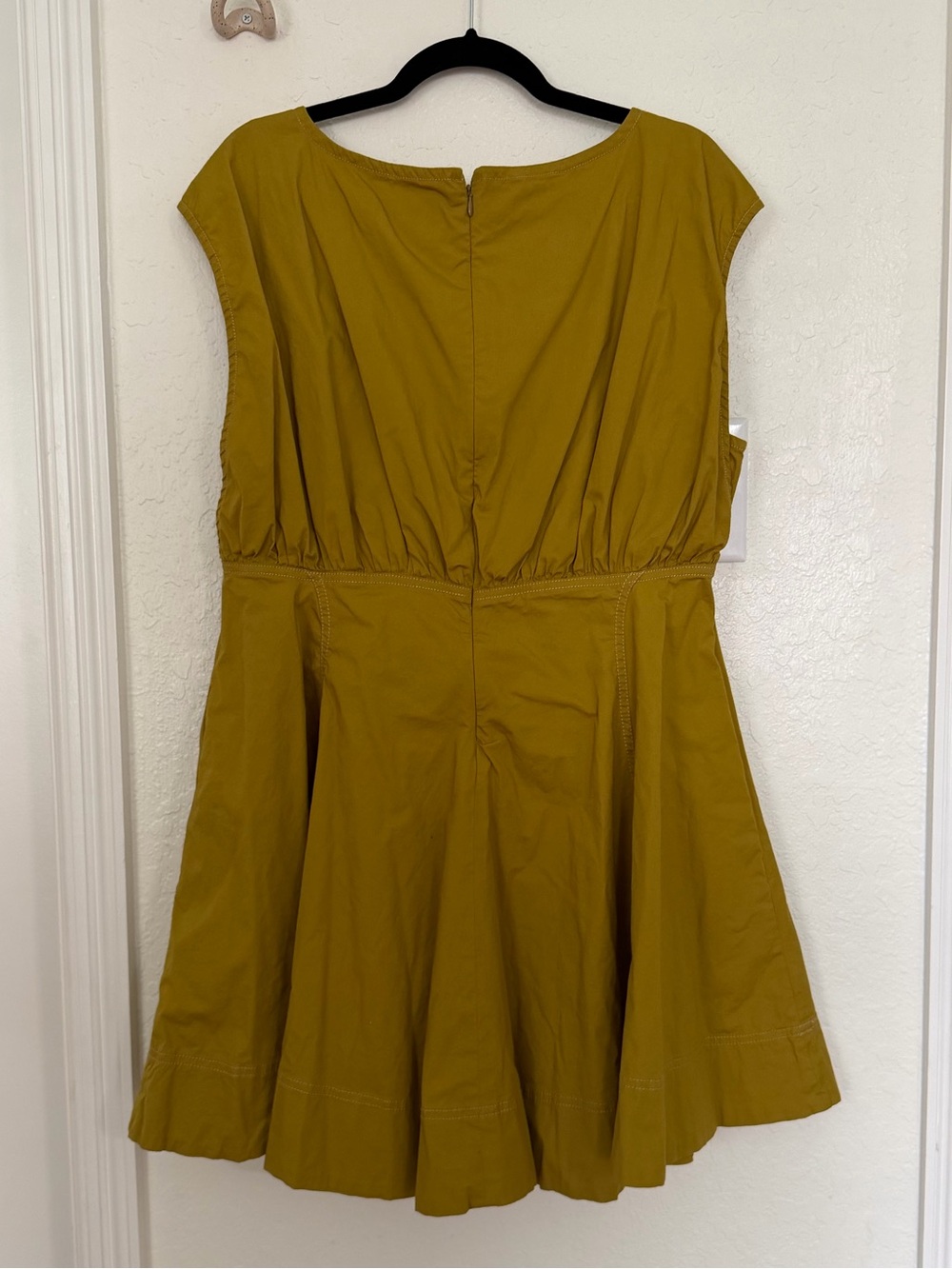 Maeve by Anthropologie Chartreuse Fit-and-Flare Mini Dress - Picture 2 of 5